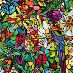 Overige Merken Raamfolie Libelle Glas In Lood (45cm)