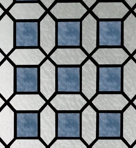 Overige Merken Raamfolie Glas In Lood Blauw (45cm)