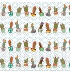 Overige Merken Statisch Raamfolie Cactus Groen/blauw (46cm)