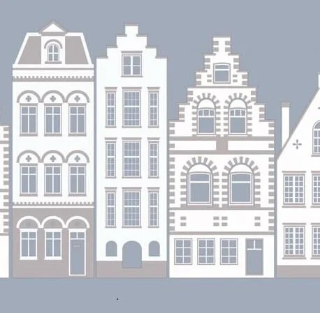 Overige Merken Statisch Raamfolie Grachtenpanden (45cm)