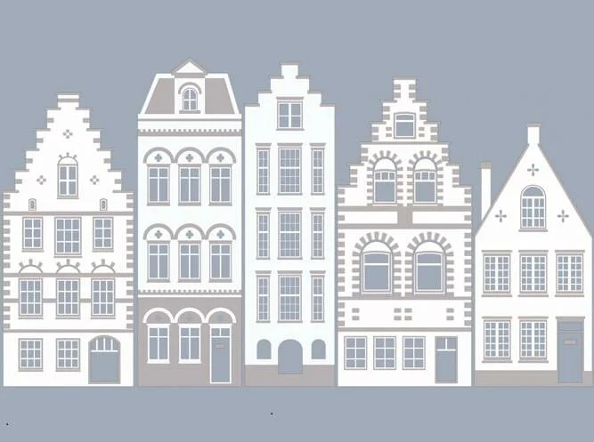 Overige Merken Statisch Raamfolie Grachtenpanden (45cm) - Afbeelding 2