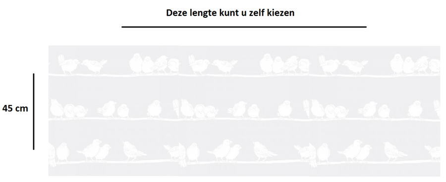 Overige Merken Statisch Raamfolie Vogels (45cm) - Afbeelding 2